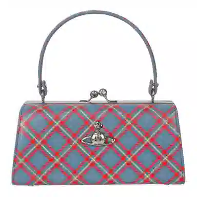 Vivienne Westwood Orb Leather Shoulder Bag Blue