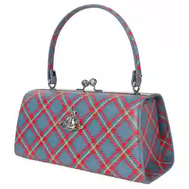 Vivienne Westwood Orb Leather Shoulder Bag Blue