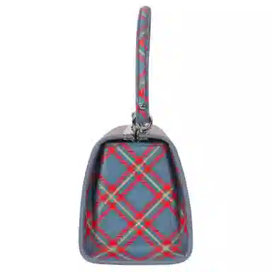 Vivienne Westwood Orb Leather Shoulder Bag Blue