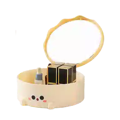 馨枕居 奶萌蛋糕 小熊首饰收纳化妆镜