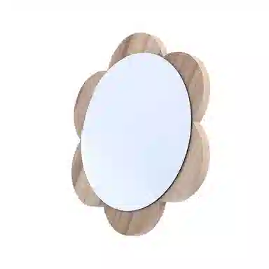 馨枕居 皇冠镜 复古木质化妆镜