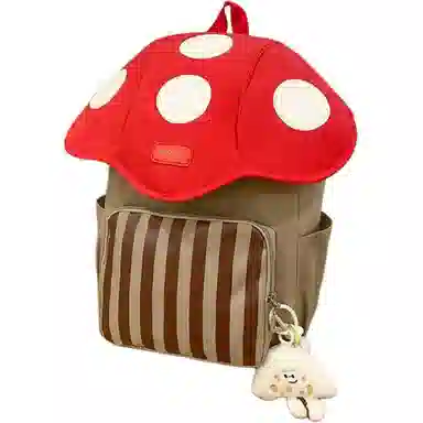 恒源祥 蘑菇卡通 尼龙 双肩包 男女同款情侣款 多色