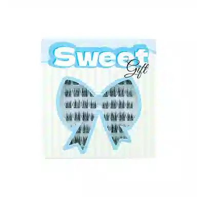 酷乐丝 免胶款羽扇双子星假睫毛 自然纤长款 春游必备 清透无感 仿真舒适 自然妈生