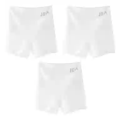 二三二三 收胯提臀微压高弹短裤亲肤抑菌无痕高腰不卷边不下滑四角裤纯色字母印花简约百搭打底裤 女款 组合装