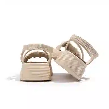 芭芭鸭 法式温柔 度假海滩 沙滩凉鞋 女款 米色