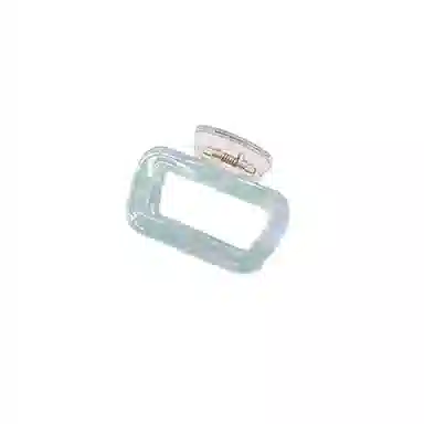 水中玉 幻彩人鱼姬高级感后脑勺半扎发中号方块鲨鱼夹 亚克力 发夹 女款