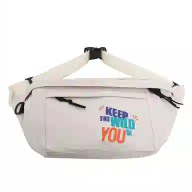 KINMAC Nylon Chest Waist Bag Black/White