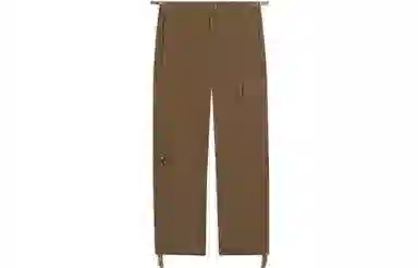 中国李宁  滑板系列 纯色蝴蝶字母刺绣抽绳休闲裤 男款 棕色