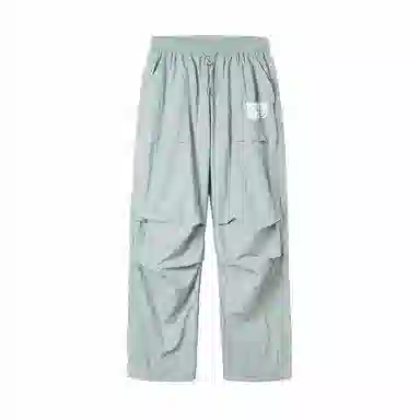 木林森 纯色垂感速干美式复古高街机能风工装裤 男女同款