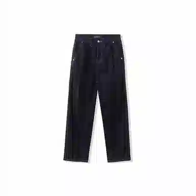 我是大卫 美式复古纯色直筒宽松休闲牛仔裤 男女同款 黑色