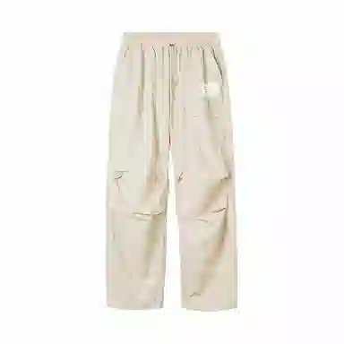 木林森 纯色垂感速干美式复古高街机能风工装裤 男女同款