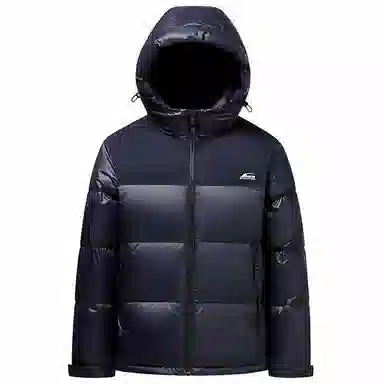 雅鹿 拼色连帽短加厚保暖面包服羽绒服 男款