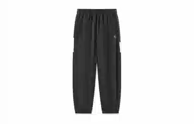 乔丹 质燥 复古学院风宽松透气系带束脚针织运动裤 男款 柏油灰