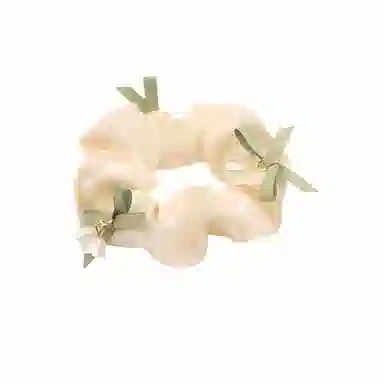 丹琴 铃兰花蝴蝶结大肠高级感森系仙美扎头橡皮筋新中式头绳头饰 布艺 发圈 女款