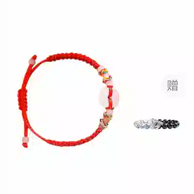 【到手2条】 素于 国潮新中式小众轻奢设计纯手工编织天官赐福八方来财出入平安本命年招财#好运饰品 玻璃 手绳 男女同款情侣款