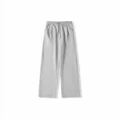 我是大卫 纯色直筒阔腿宽松休闲裤 男女同款