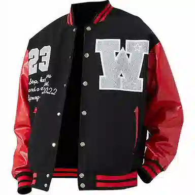 RAP PANDA Embroidered Baseball Jacket Navy