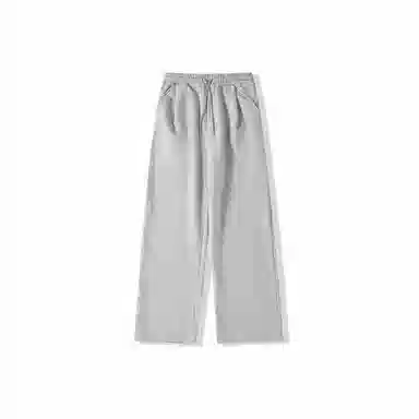 我是大卫 纯色百搭抽绳宽松直筒休闲裤 男女同款