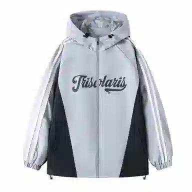 三体  文明水滴圣母眼泪系列 基础款字母印花连帽  防水防风冲锋衣 男女同款