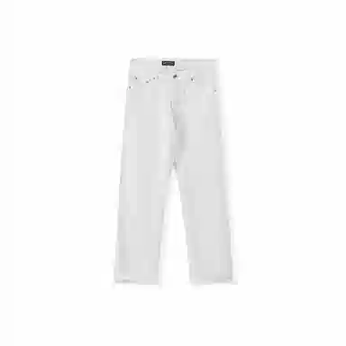 我是大卫 纯色直筒垂坠感经典休闲裤 男女同款 白色