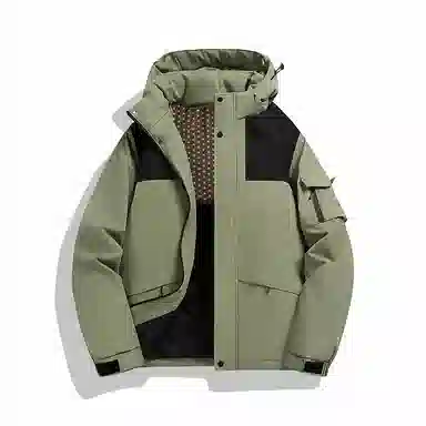 玉儿恋 防风加厚棉衣情侣连帽棉服 男女同款