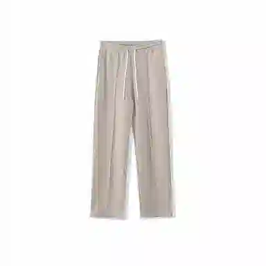 我是大卫 纯色简约垂感阔腿抽绳直筒休闲裤 男女同款