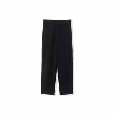 我是大卫 纯色简约合身中腰直筒休闲裤 男女同款