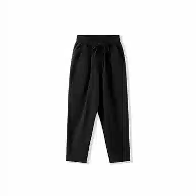 我是大卫 纯色抽绳小脚九分休闲裤 男女同款