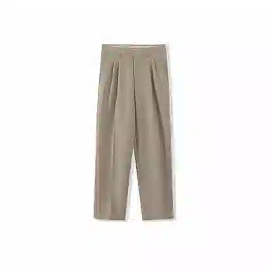 我是大卫 纯色简约直筒松紧休闲裤 男女同款