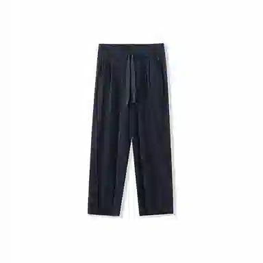 我是大卫 日系弹力慵懒感抽绳直筒阔腿休闲裤 男女同款