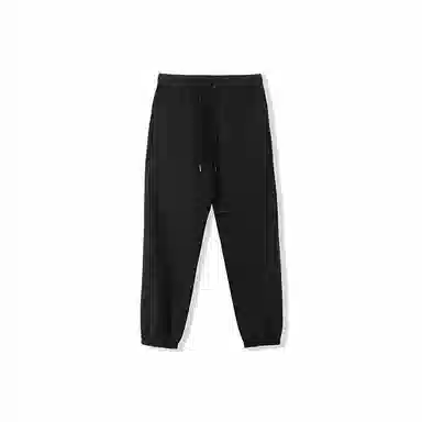 我是大卫 纯色宽松中腰束脚休闲裤 男女同款