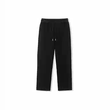 我是大卫 纯色简约保暖加厚阔腿宽松休闲裤 男女同款