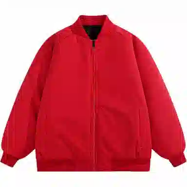 玉儿恋 棒球领宽松休闲飞行夹克加厚保暖棉服 男女同款