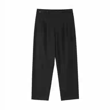 HERBEL Pleated Straight Casual Pants Black