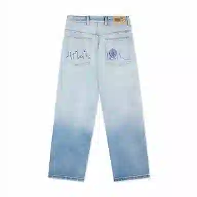 MIND ERROR Denim Gradient White Blue