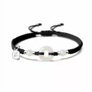 希遇 顺遂平安 简约高级创意小众设计 温柔凝聚福气优雅精致轻奢日常百搭#好运 合金 手绳 男女同款情侣款