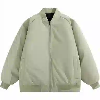 玉儿恋 棒球领宽松休闲飞行夹克加厚保暖棉服 男女同款