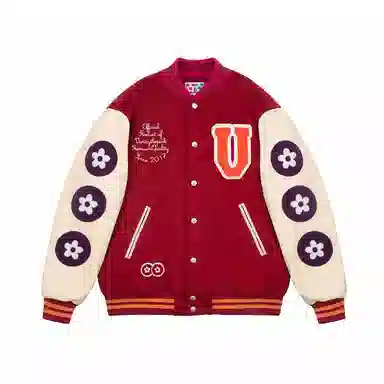 Vandy The Pink Varsity Jacket Red