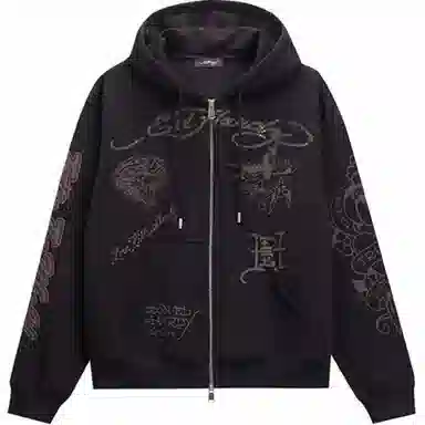 Ed Hardy SS25 Black Hoodie