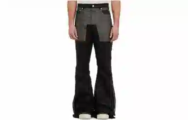 Rick Owens RO Flared Mid-Rise Zip Pants Black