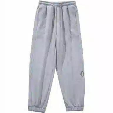 杜克恩 宽松束脚纯色系带休闲裤 男款