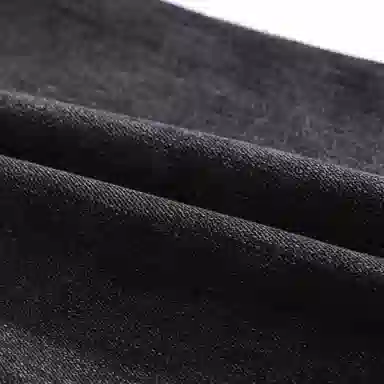 海尔斯 美式高街时尚潮牌舒适百搭重工做旧弹力宽松直筒牛仔裤 男款 黑灰色