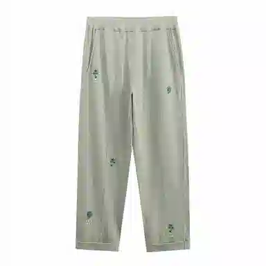 鬼洗 印花简约直筒休闲裤 男款