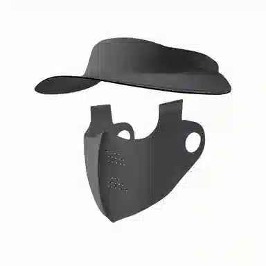 北极绒 无痕一体空顶遮阳护脸口罩帽可折叠防风透气户外骑行出游 聚酯纤维 防晒帽 男女同款情侣款