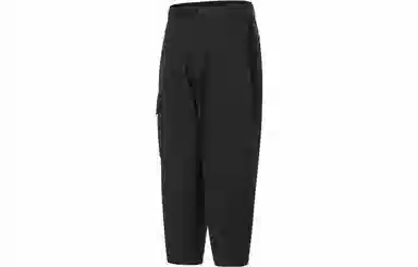 中国李宁 大地无痕 纯色束脚休闲裤 男款 黑色