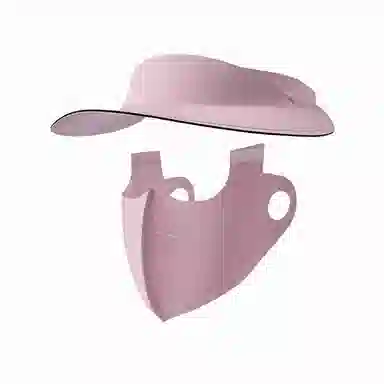 北极绒 无痕一体空顶遮阳护脸口罩帽可折叠防风透气户外骑行出游 聚酯纤维 防晒帽 男女同款情侣款