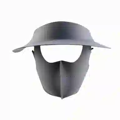 北极绒 无痕一体空顶遮阳护脸口罩帽可折叠防风透气户外骑行出游 聚酯纤维 防晒帽 男女同款情侣款