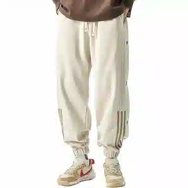 杜克恩 美式重磅排扣宽松休闲裤 男款