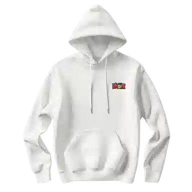 腾讯视频草场地 左手上篮官方系列 运动休闲百搭加绒卫衣 男女同款 白色