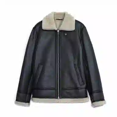 MCS M65 Trench Shearling Leather Jacket